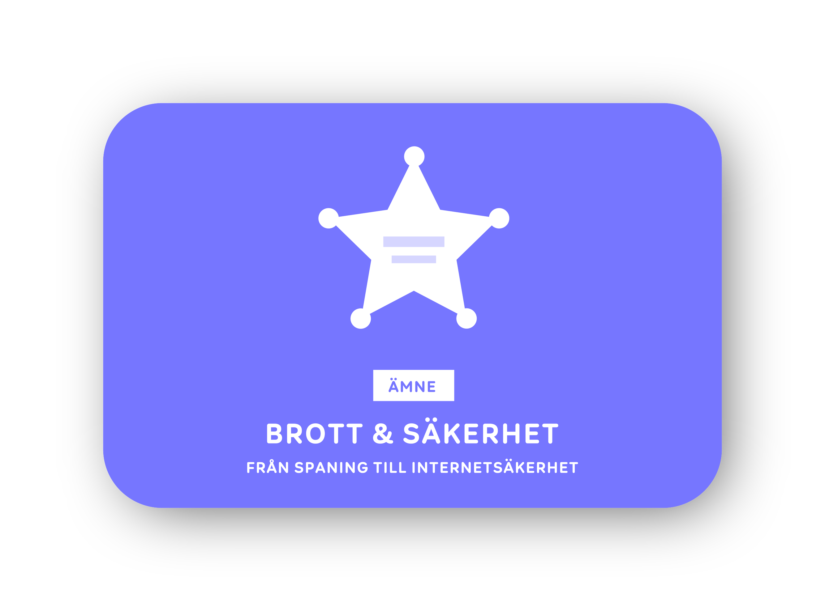 Brott & säkerhet card