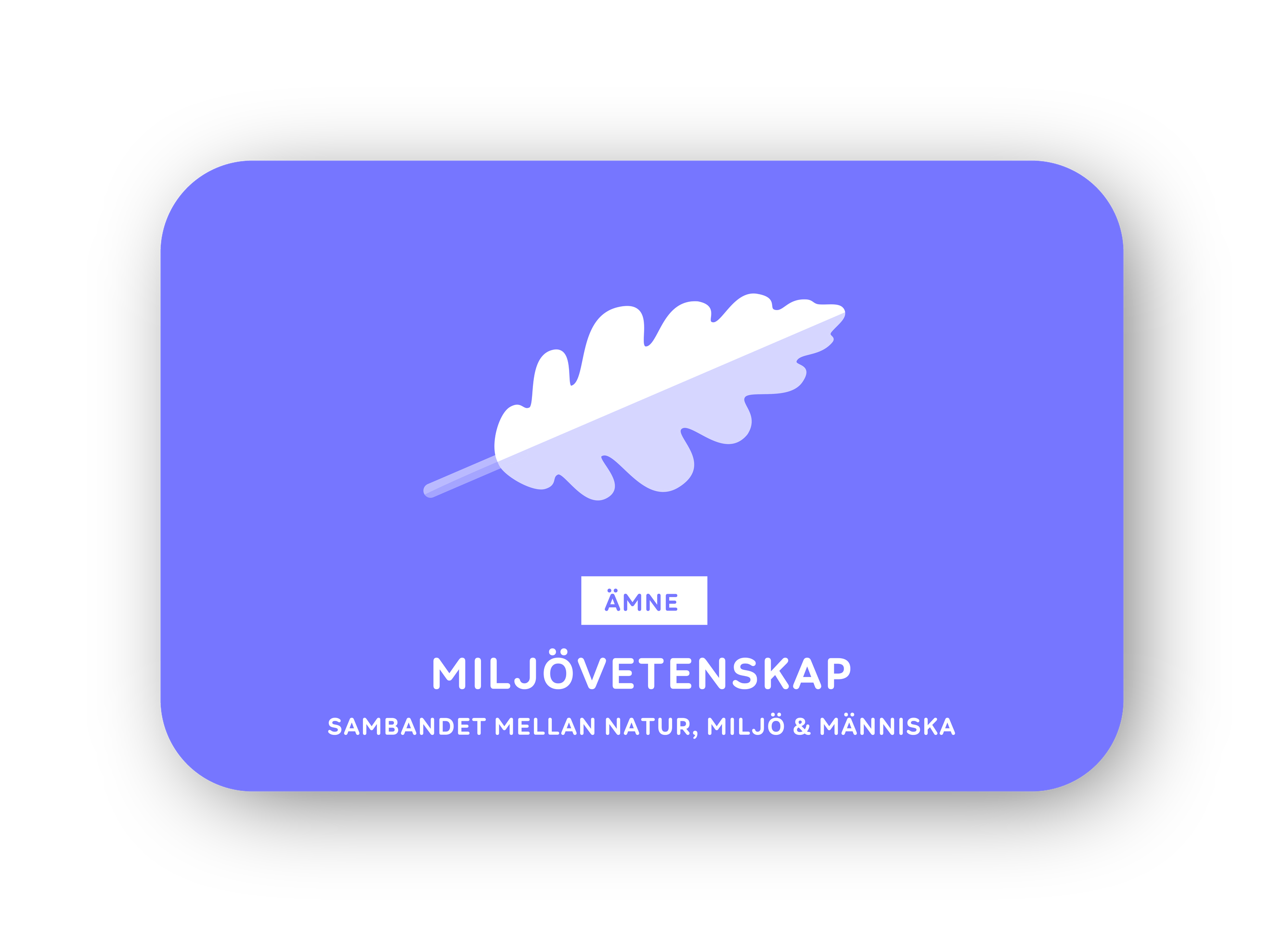 Miljövetenskap card