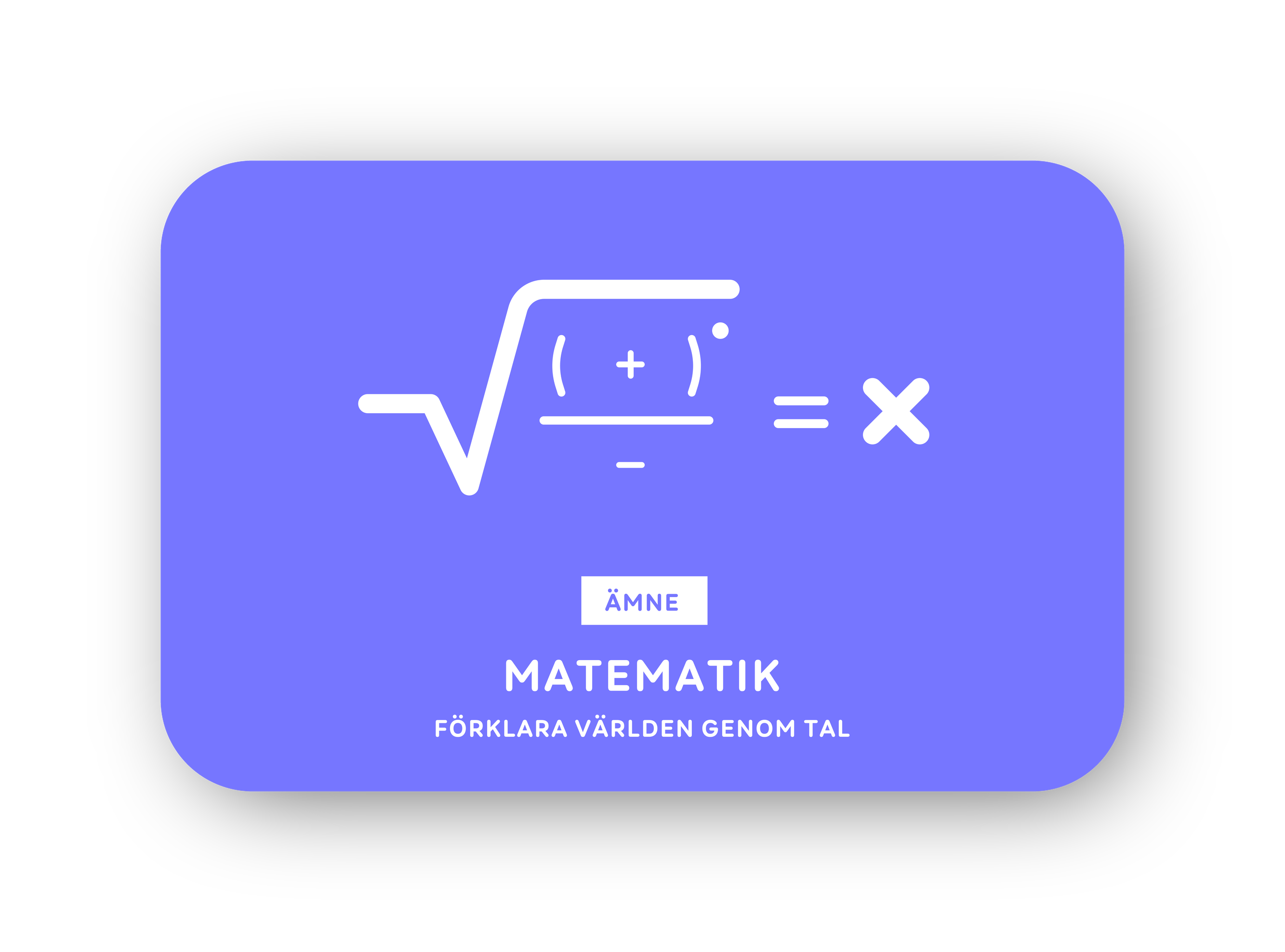 Matematik card